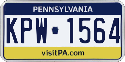 PA license plate KPW1564