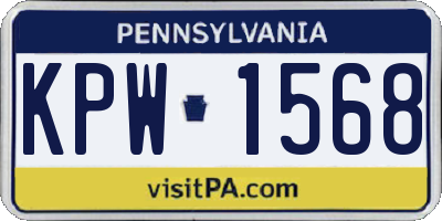 PA license plate KPW1568