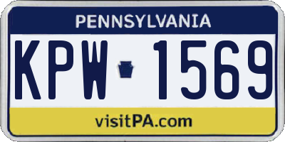PA license plate KPW1569