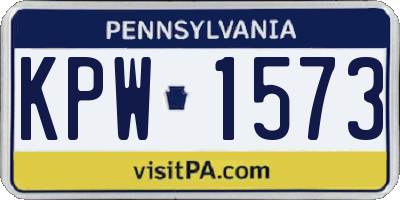 PA license plate KPW1573