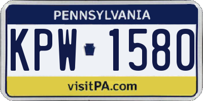 PA license plate KPW1580