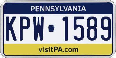 PA license plate KPW1589