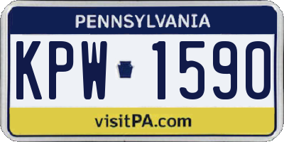 PA license plate KPW1590