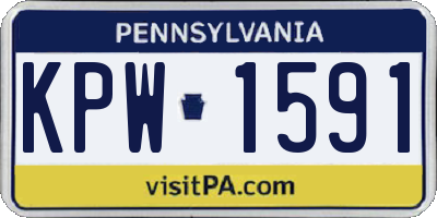 PA license plate KPW1591