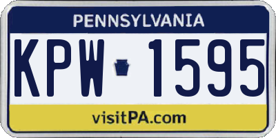 PA license plate KPW1595