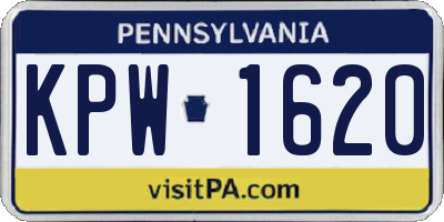 PA license plate KPW1620