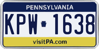 PA license plate KPW1638
