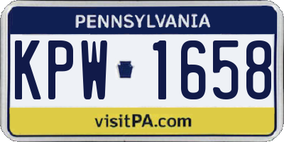 PA license plate KPW1658