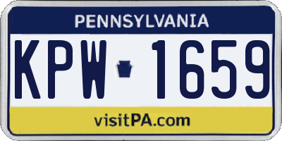 PA license plate KPW1659