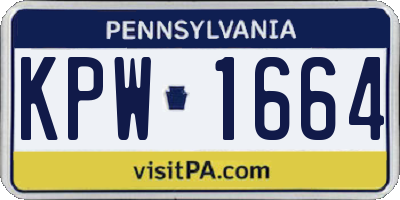 PA license plate KPW1664