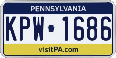 PA license plate KPW1686