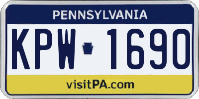 PA license plate KPW1690