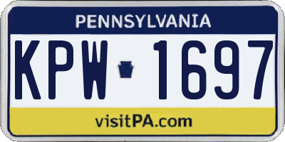 PA license plate KPW1697