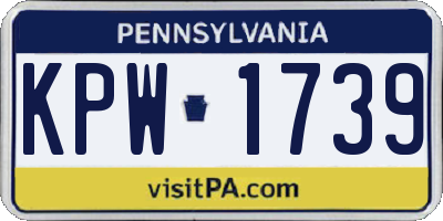PA license plate KPW1739