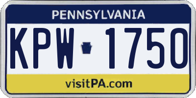 PA license plate KPW1750