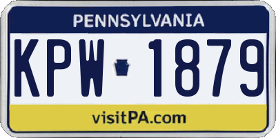 PA license plate KPW1879