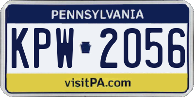 PA license plate KPW2056