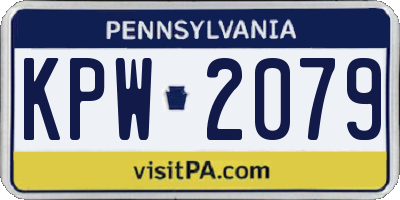 PA license plate KPW2079