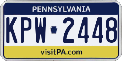 PA license plate KPW2448