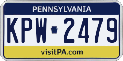 PA license plate KPW2479