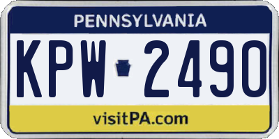 PA license plate KPW2490