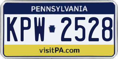 PA license plate KPW2528