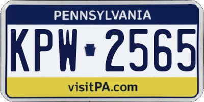 PA license plate KPW2565