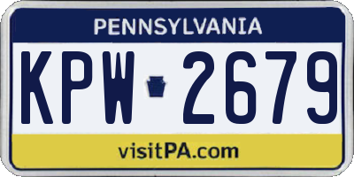 PA license plate KPW2679