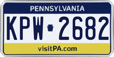 PA license plate KPW2682