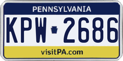 PA license plate KPW2686