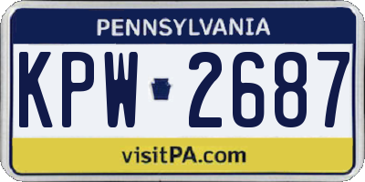 PA license plate KPW2687