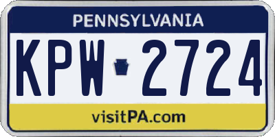 PA license plate KPW2724