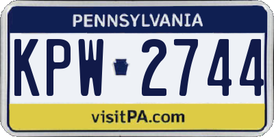 PA license plate KPW2744