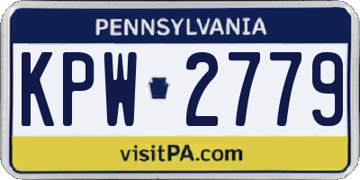 PA license plate KPW2779