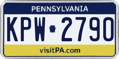 PA license plate KPW2790