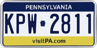 PA license plate KPW2811