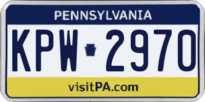 PA license plate KPW2970