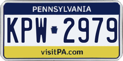 PA license plate KPW2979