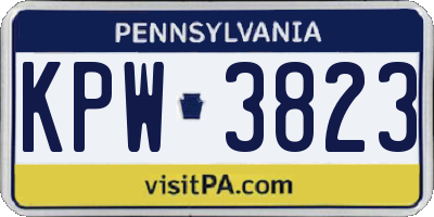 PA license plate KPW3823
