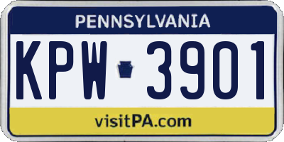 PA license plate KPW3901