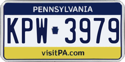 PA license plate KPW3979
