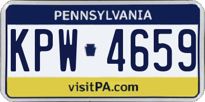 PA license plate KPW4659