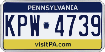 PA license plate KPW4739
