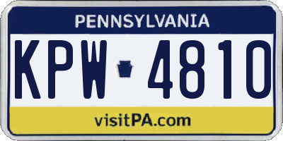 PA license plate KPW4810