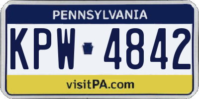 PA license plate KPW4842