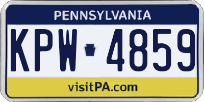 PA license plate KPW4859