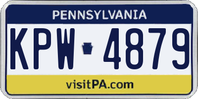 PA license plate KPW4879