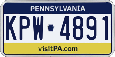 PA license plate KPW4891
