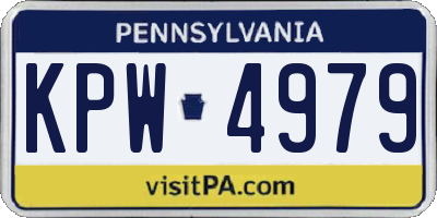 PA license plate KPW4979