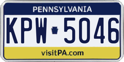 PA license plate KPW5046